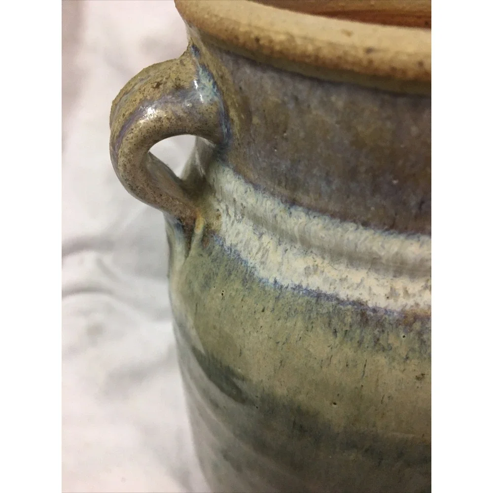 Wild Rice Jar Canister Ceramic Signed Duck Pottery David Karakatsoulis Minnesota